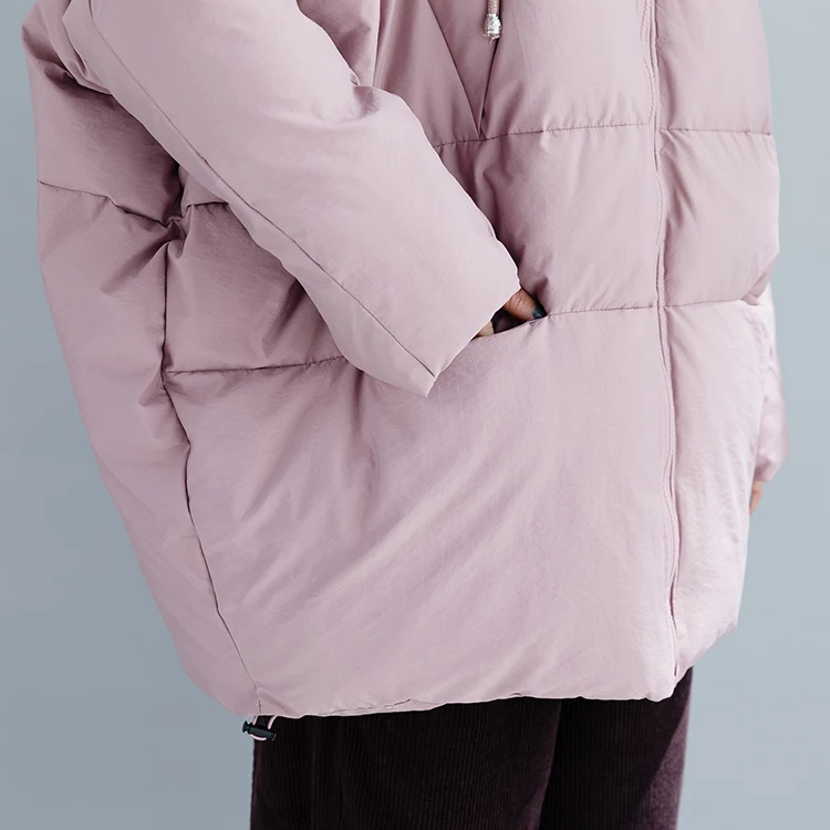 Длинные парки, новинка, зимние пуховики с капюшоном, хлопковые куртки для женщин, розовая стеганая куртка большого размера, женская модная теплая куртка N866