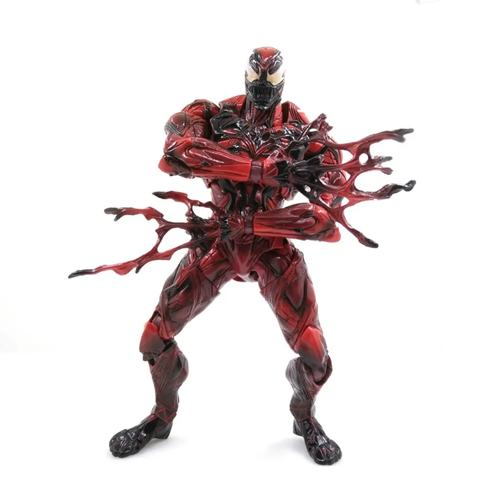 

Red Venom Heterochromatic Version Slaughter Movable Spiderman Ornaments Doll Model Handmade Office Ornaments Model