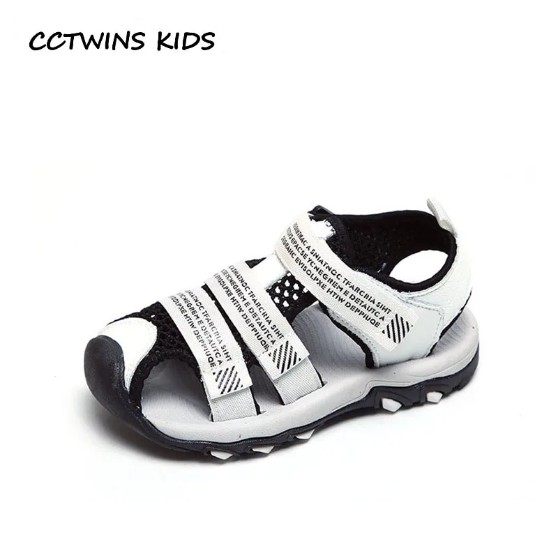 

CCTWINS Kids Shoes 2019 Summer Children Fashion Beach Shoes Babys Boys Pu Leather Flat Girls Brand Sport Shoes BS154