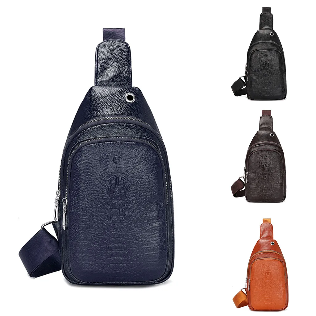 

PU leather Men's Personality Retro Versatile Breathable Comfortable Shoulder Bag Messenger Casual Bag