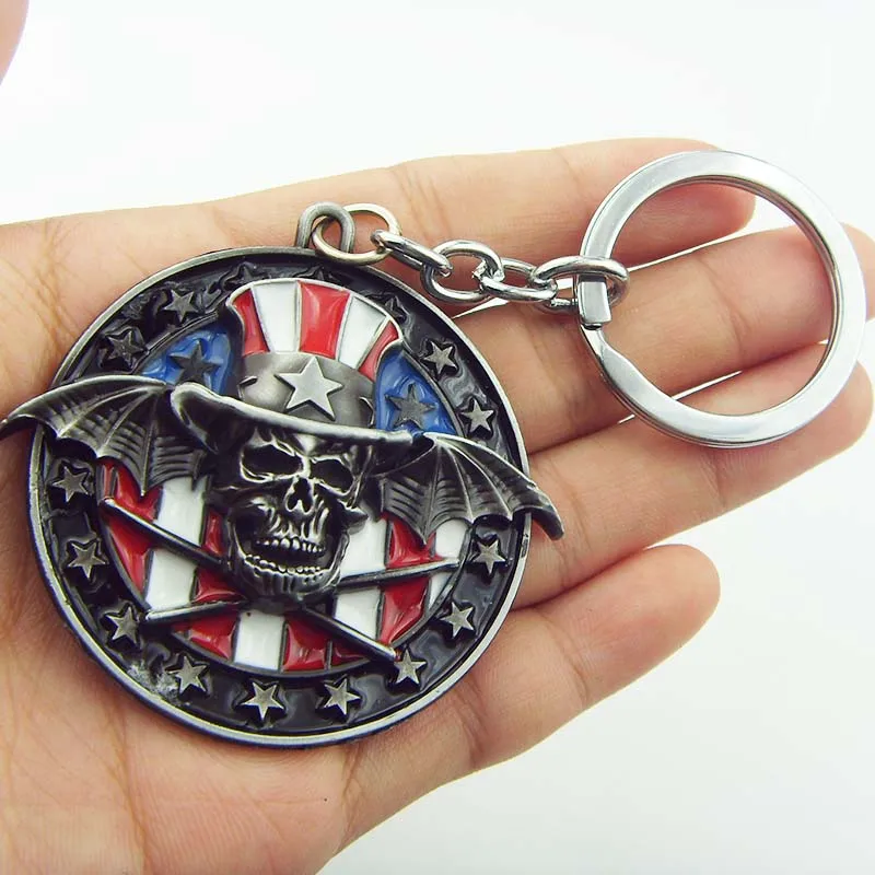 

Heavy Metal Band Key Chain The band Avenged Sevenfold Logo original color 5cm Metal Keychain Key Ring New