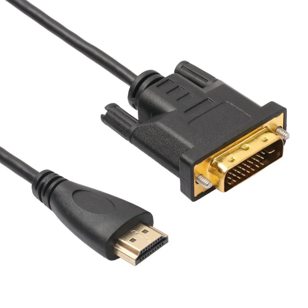 Кабель преобразователь с HDMI на DVI D 24 + 1 штырьковый адаптер штекер 3D 1080P для LCD DVD HDTV