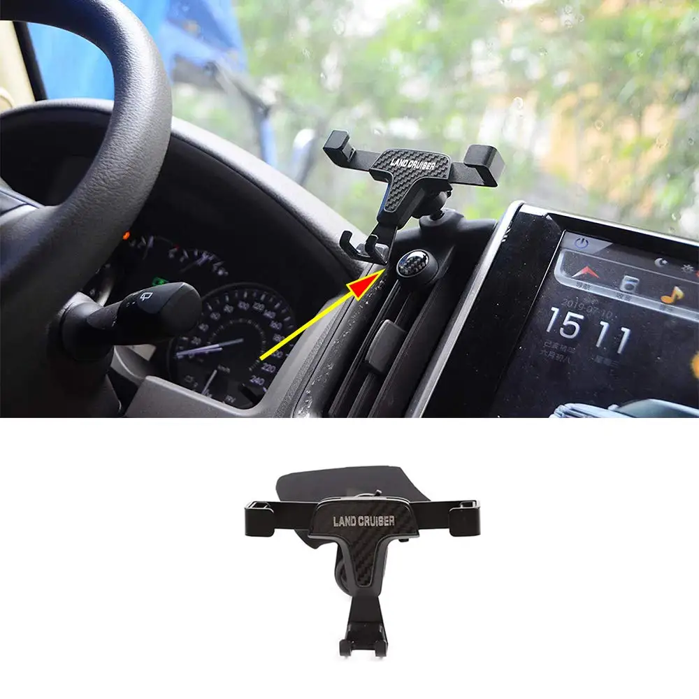 

Mobile Phone Holder Trim with Adjustable Air Vent Clip Cover For Toyota Land Cruiser 2016-2019