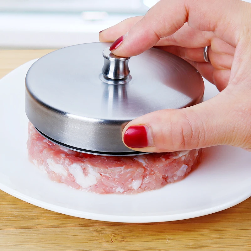 Creative Stuffed Non-stick Hamburger Beef Burger Press Mould Stainless Steel BBQ Barbecue Kitchen Tool 9.5cm Burger form