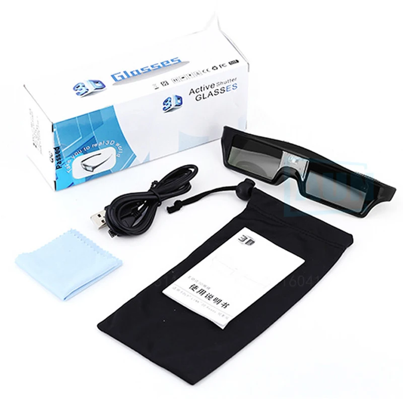 VIVIBRIGHT lcd активные 3D очки встроенный литиевый аккумулятор. Очки для затвора