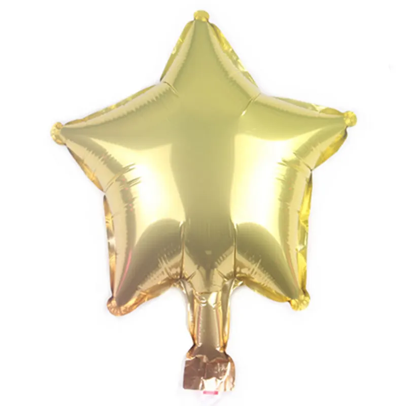 TSZWJ Новые 10 шт./партия 10 дюймов пятиконечная звезда монохромный градиент цвета алюминиевые праздничные воздушные шары вечерние декоративные шары - Цвет: F