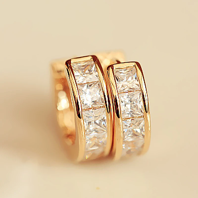 Модные женские шикарные серьги-кольца с инкрустацией Brinco винтажный букле D'oreille модные ювелирные изделия серьги-кольца манжета - Окраска металла: gold