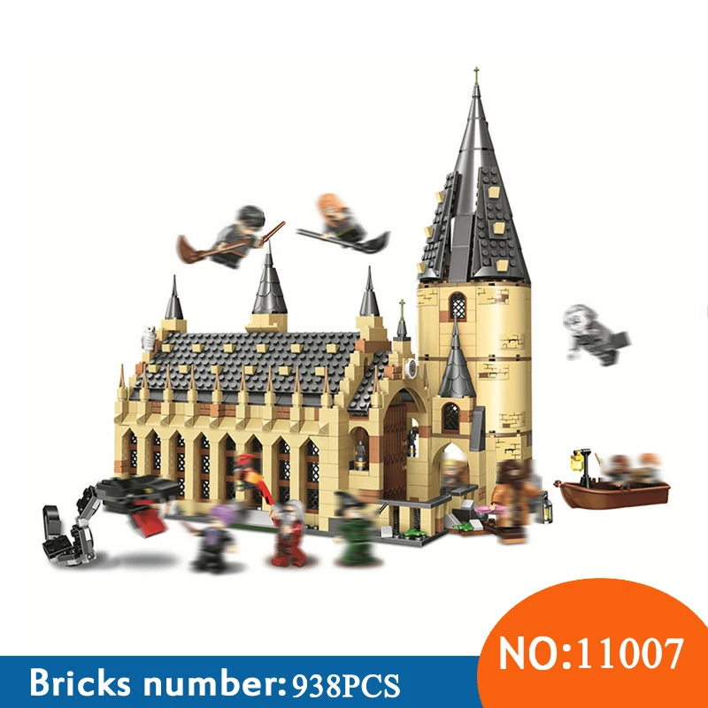 

BELA 11007 Harry Potter Serices Hogwarts Great Hall Compatibility 75954 Harry Potter Building Blocks Bricks Toys For Children