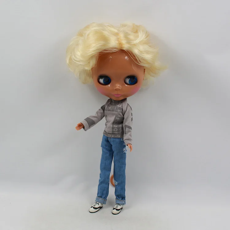 Blyth Nude Doll For Series No.75BL349 Golden Hair Suitable For DIY Change Toy For Girls цена Blyth Nude Doll For Series No.75BL349 Golden Hair Suitable For DIY Change Toy For Girls цены онлайн