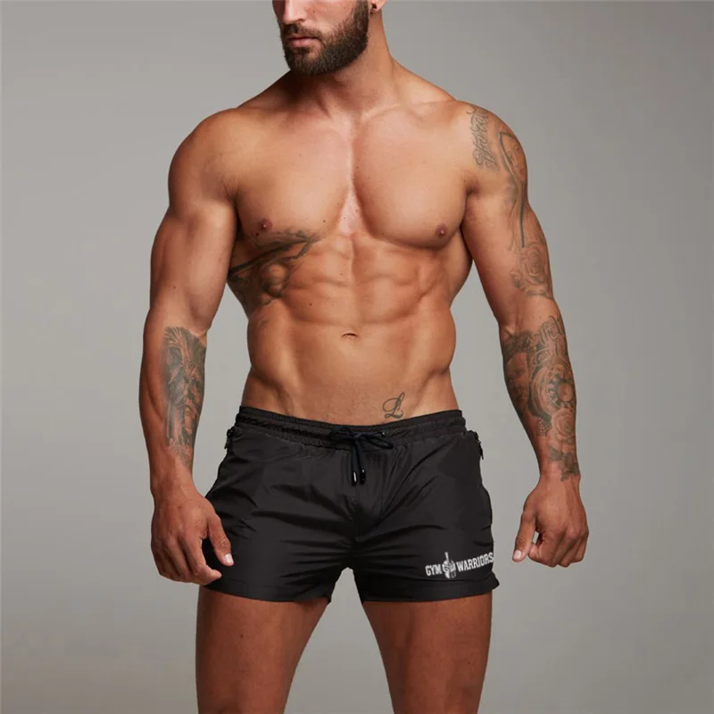 Для мужчин шорты для фитнеса бодибилдинга человек летние спортивные залы тренировка Мужская дышащая быстросохнущая Спортивная одежда для бега пляжные короткие штаны