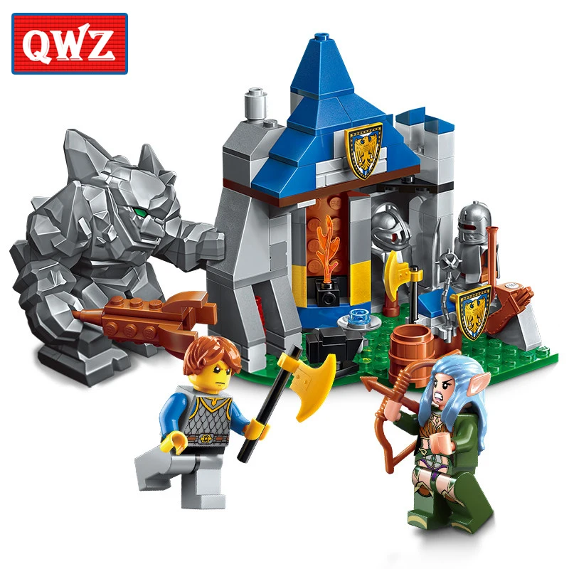

QWZ Nexo The War Of Glory Castle Knights Defend Barrack Building Blocks Set Bricks Model Kids Toys Gift Compatible With Legoings