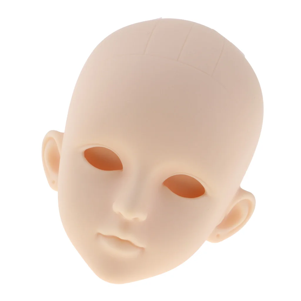 1/4 BJD Female Doll High Quality Plastic No Makeup Head Sculpt without Eyes DIY Parts Kits