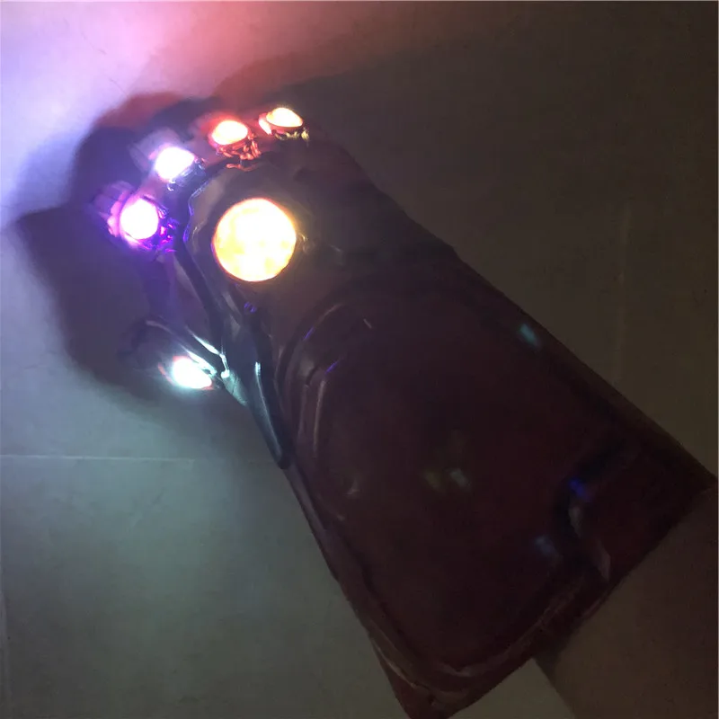 1: 1War Gauntlet светодиодный светильник, перчатки для косплея, перчатки Таноса, фигурка, костюм на Хэллоуин, подарок для детей