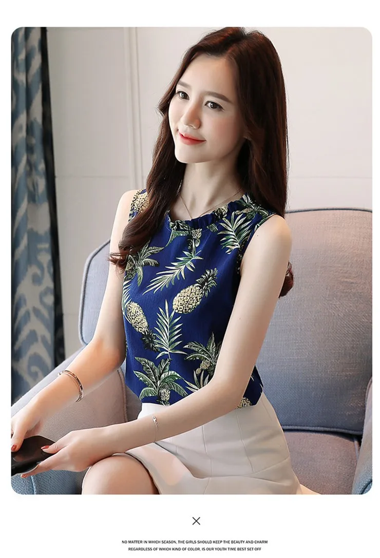 Womens Tops And Blouses Summer Sleeveless Floral Shirts Women Blouse Plus Size Print Tops Ladies Moda Chiffon Blusas Femininas (11)