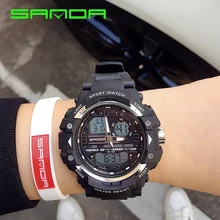 SANDA модные водонепроницаемые спортивные часы для мужчин кемпинг Дайвинг военные наручные часы Женева часы для мужчин Saat Relogio Masculino