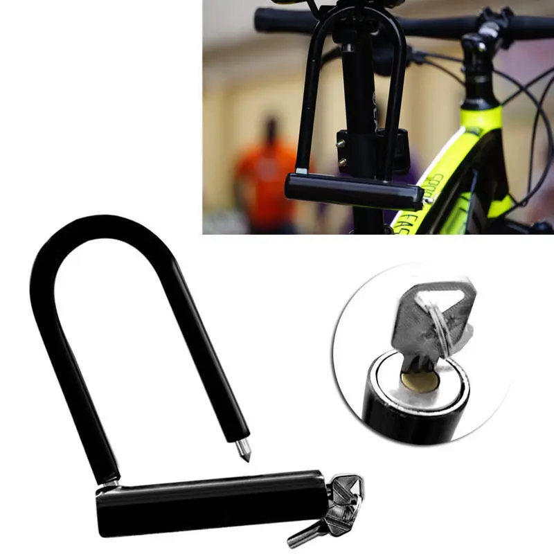 U-образный замок для велосипеда, мотоцикла, велосипеда, скутера, защитная стальная цепь+ 2 ключа, горячая распродажа