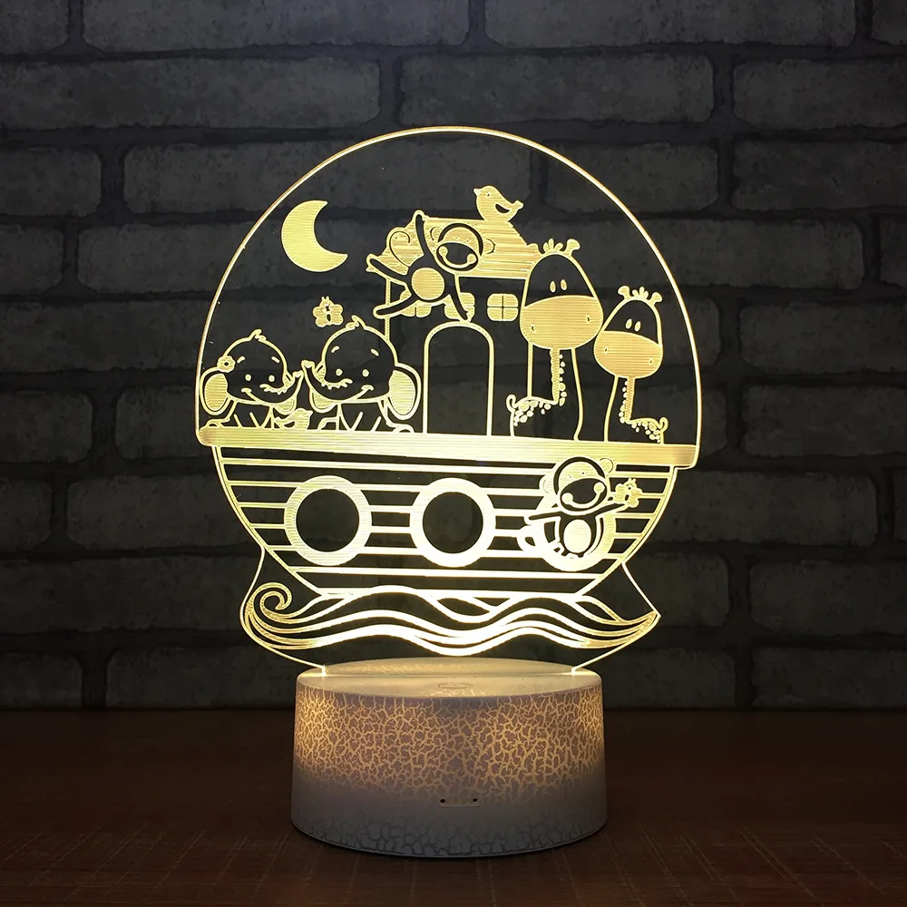 Custom Led Colorful 3d Visual Lamp Acrylic Creative Gift Table Lamps