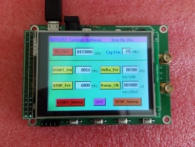 Генератор сигналов ADF4351 модуль TFT цветной сенсорный экран STM32 развертки частоты источник сигнала W-CDMA TD-SCDMA WiMAX GSM шт DCS DECT