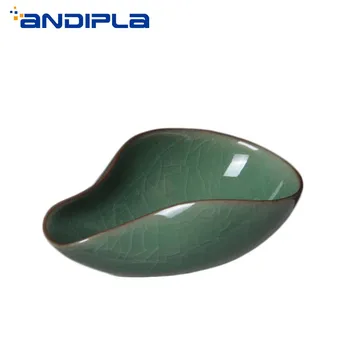 

Longquan Celadon Chahe Tea Spoons Tea Set Accessories Creative Ice Crack Tea Shovel Tea Ceremony Lotus Leaf Shape