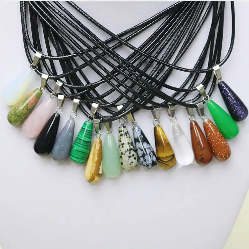 50pcs Gray Agate Heart-shaped Pendant Pendant Bead Wholesale Natural Stone 20mm