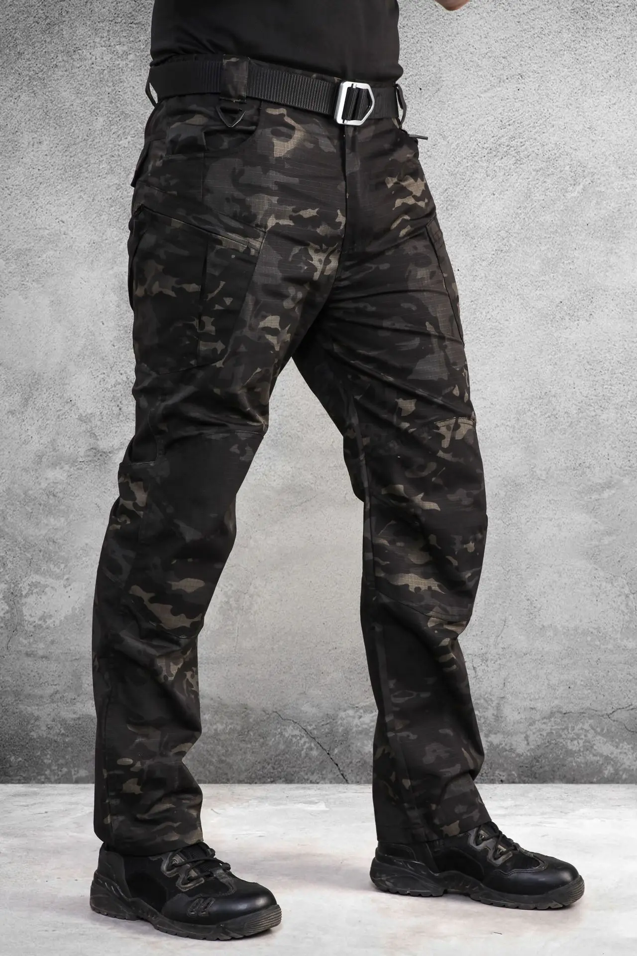 Wolf Enemy военные штаны карго с карманами темно-Камуфляж обычные тактические брюки Активные мужские брюки - Цвет: MCBK