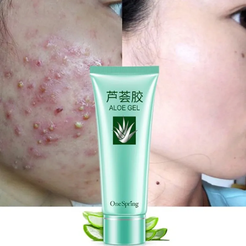 

One Spring 100% Pure Aloe Vera Gel Essence Face Cream Hand Lotion Hydration Acid Anti Wrinkle Anti-crack Whitening Skin Care