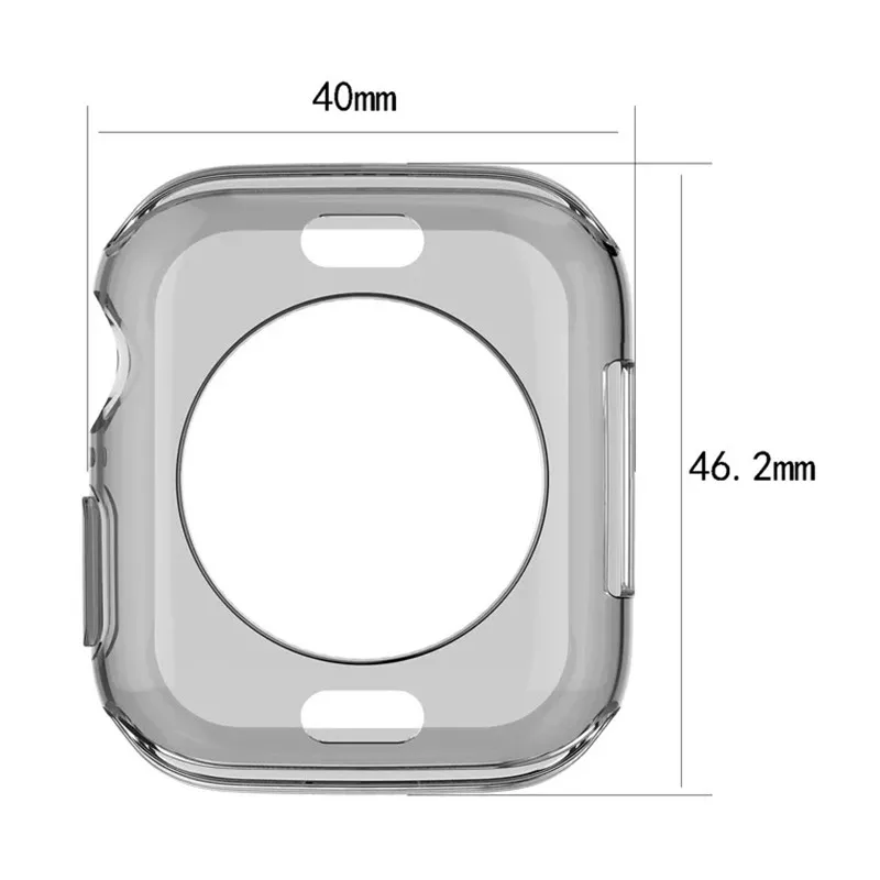 Soft TPU Transparent cover For Apple Watch Case 4 Ultra Thin Silicone Bumper Accessories Protective Case Frame For Iwatch40/44mm