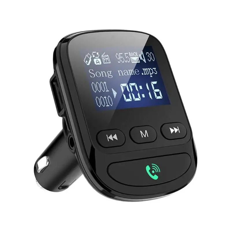 

BT06 Bluetooth 5.0 Car Kit Handsfree Wireless FM Transmitter QC3.0 Quick Charge USB Charger Car MP3 Player