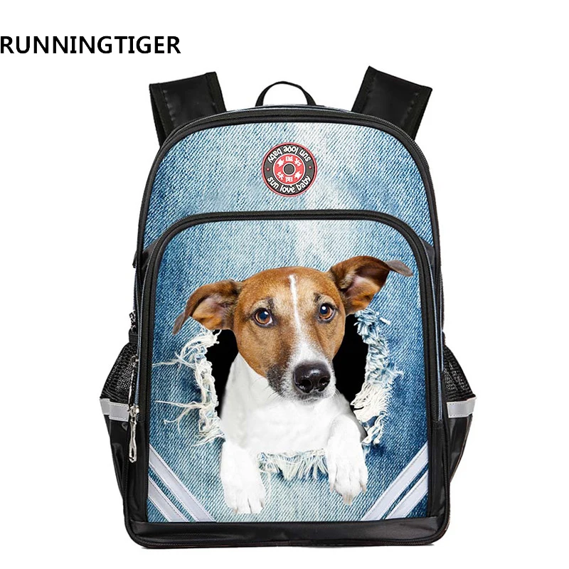 

RUNNINGTIGER School Bags For Boys & Girls 3D Animals Printing Backpack 14 Inches Waterproof & Breathable Kids Travel Bags