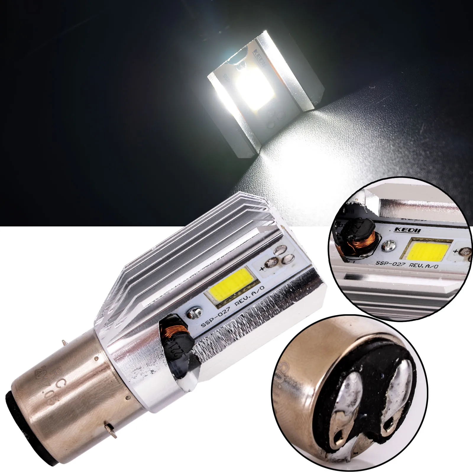 1 шт. H6 BA20D DC 6V 80V 12W COB светодиодный фонарь для мотоцикла Hi/Lo|headlights headlight|headlight cobheadlight