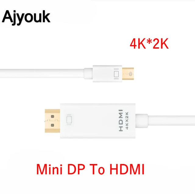 Thunderbolt Mini DP to HDMI Cable Adapter Mini Displayport Male to HDMI  Male Converter for PC Macbook HDTV Projector - AliExpress