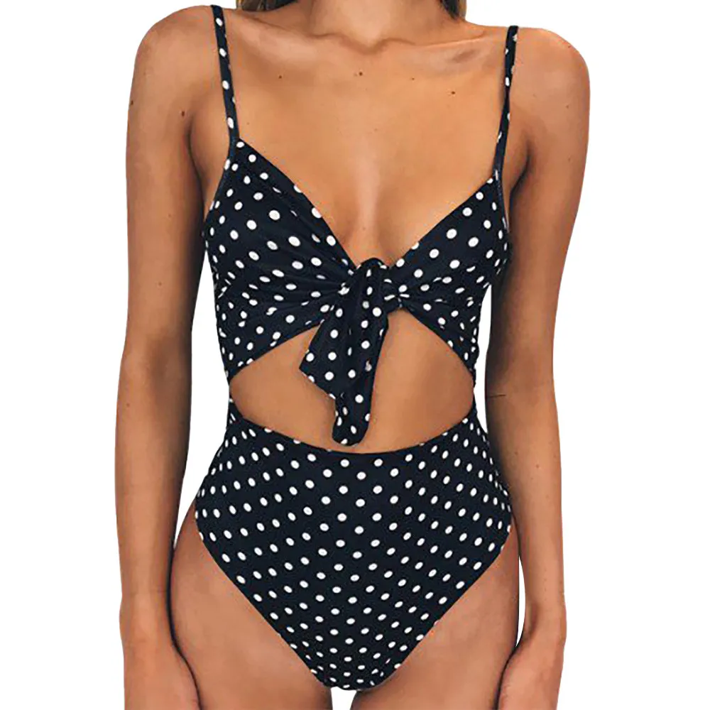 

Swimwear Women Black Bikini 2019 Sexy Bikini Push Up Polka Dot Bow Bathing Suit Women Beachwear Swiming Suit Womens Bikinis 2019