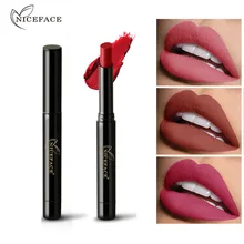 

Niceface New Velvet Matte Lipstick Lip Stick Makeup Cosmetics Batom Waterproof Lipsticks Pen rouge a levre mat Nude Maquillage