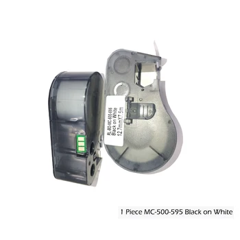 

1pc Label Tape for MC-500-595 Black On White Nylon Compatible for Brady BMP-41/BMP-51/BMP-53 PC Linked Label Printers 4 size