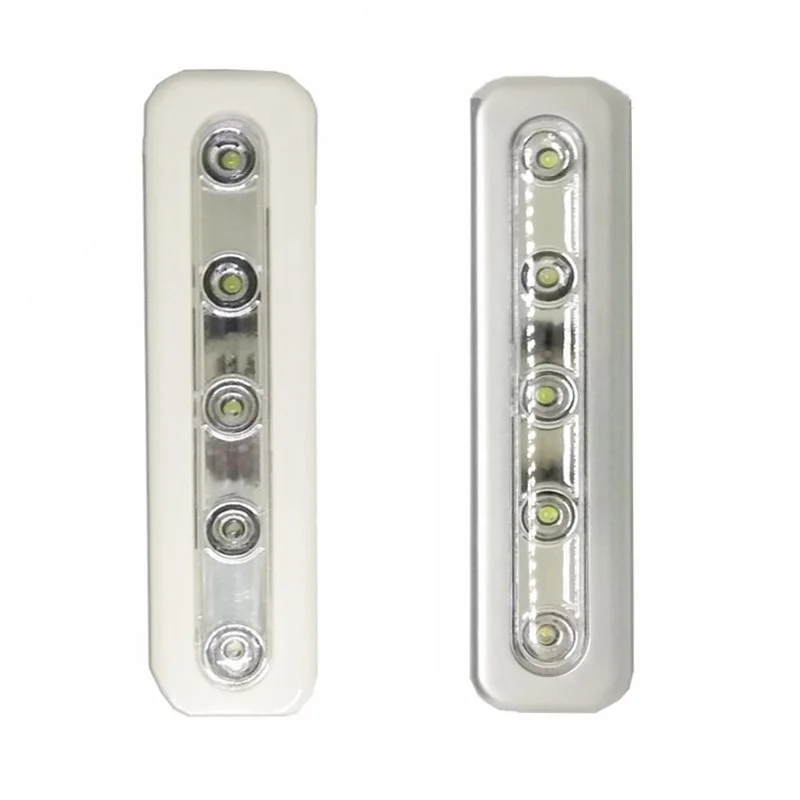 

FENGLAIYI 1/5/10 Pc Mini Self-adhesive Wireless Closet Light 5 LED Home Lighting Night Light Cabinet Corridor Bedroom Light Lamp