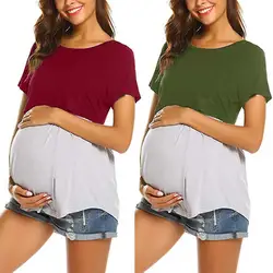 MUQGEW полера Материнские Женщины беременных Материнство кормящих топ для кормления грудью футболка Блузка camiseta lactancia манга корта