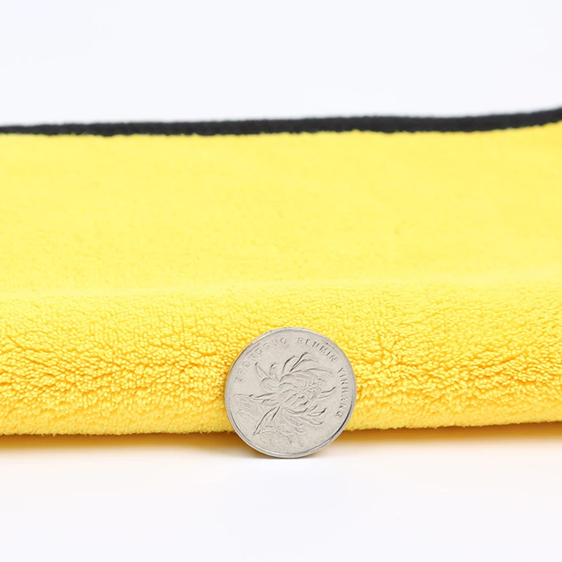 1 шт. полотенце из микрофибры для автомобиля уход, полировка полотенце для мытья s плюшевая стирка, сушка полотенец Толстая плюшевая полиэфирная ткань для чистки автомобиля