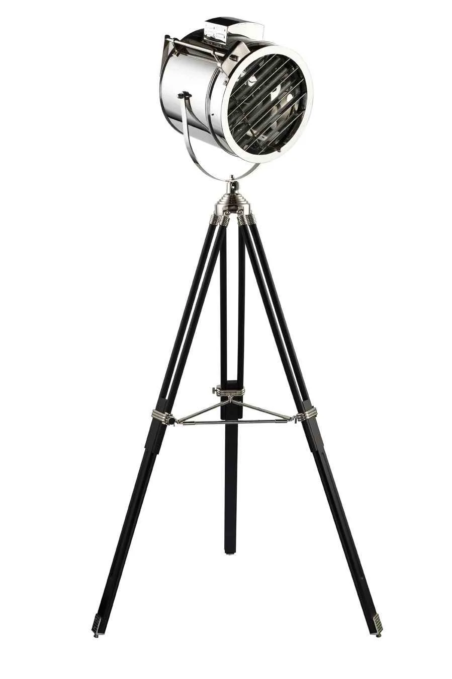 Holofote marinho tripé de madeira moderna candeeiro de pé em pé com