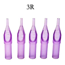 50 шт круглый размер 3 одноразовые фиолетовые короткие татуировки наконечник трубки сопло поставка-3RT