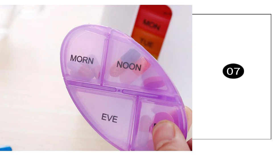 Portable Mini Pill Case Box Capsule Weekly Splitters OrganizerContainer For Tablets Compartment Transparent Plastic Storage Box (11)