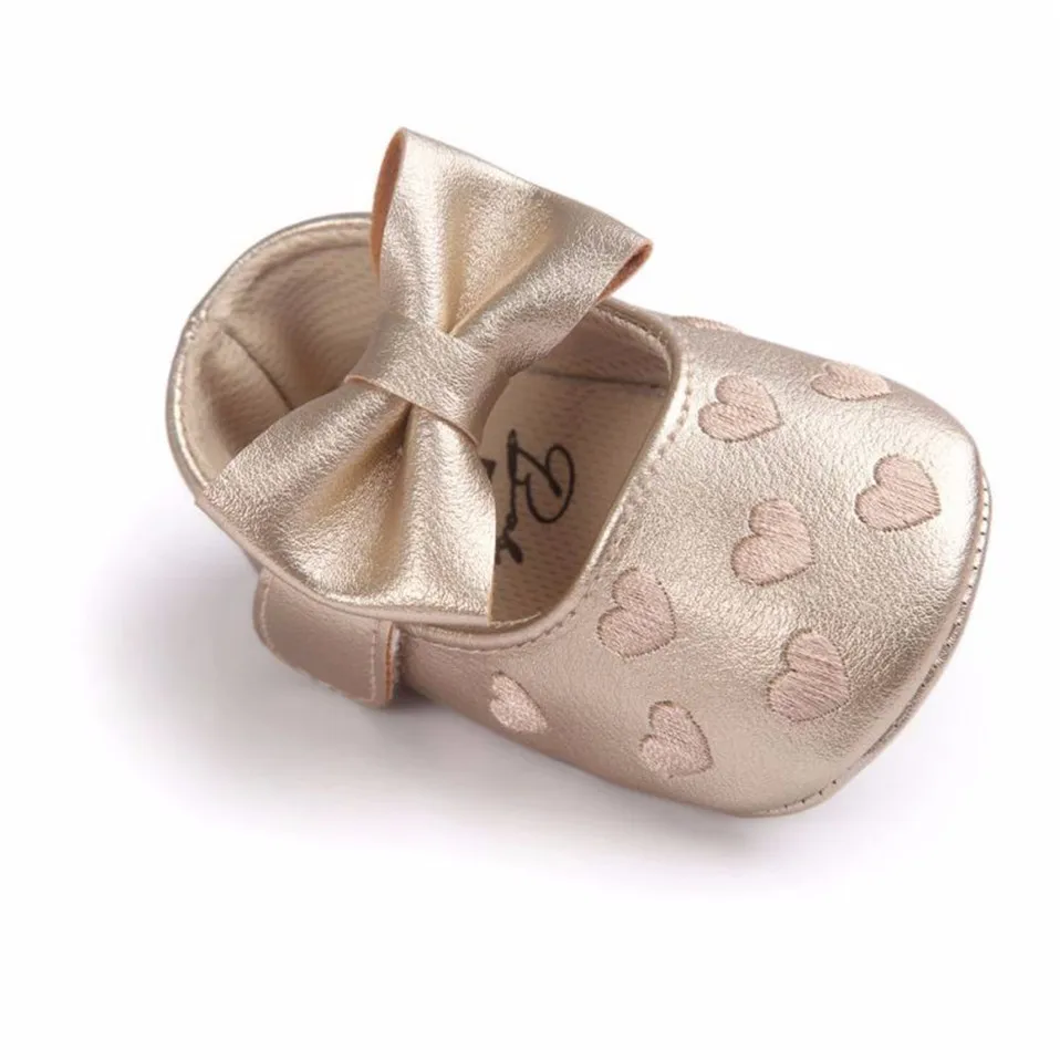 Baby PU Leather Baby Boy Girl Baby Moccasins Moccs Shoes Bow Fringe Soft Soled Non-slip Footwear Crib Shoes