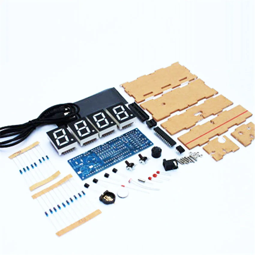 CNIKESIN Diy цифровые часы голосовой часовой набор светодиодный DIY SCM обучение diy