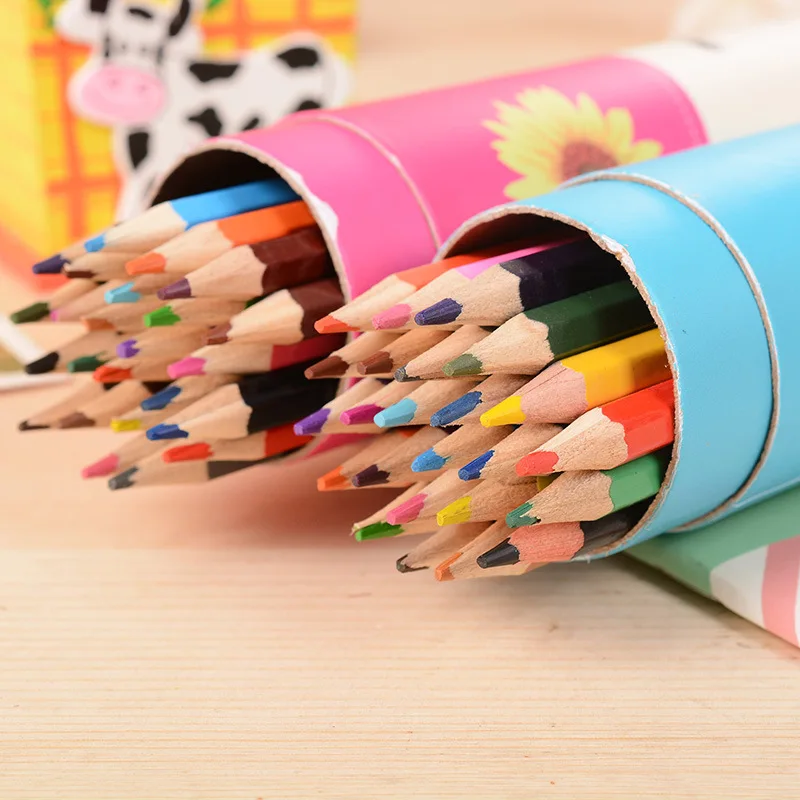 24 colors lapices de colores korean colored pencils lapis escrever pencil crayons graffiti printing coloring drawing tools