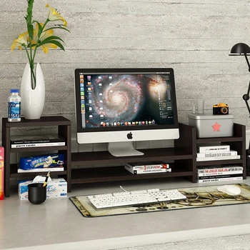 

Modern computer monitor increased shelf storage rack LCD screen increased multi-layer base multi-function desktop storage rack