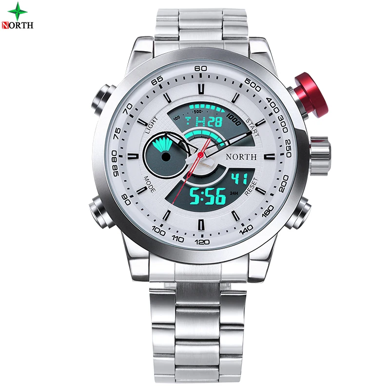 

Male Sport Watch Multifunction LED Digital Dual Time Hours Wrist Analog Round 2017 Fashion Casual Quartz Men Sport Wristwatch