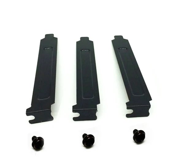 

10pcs/lot Black Computer Case Rear Slot PCI Bracket Blank Filler Cover Plate with Screw