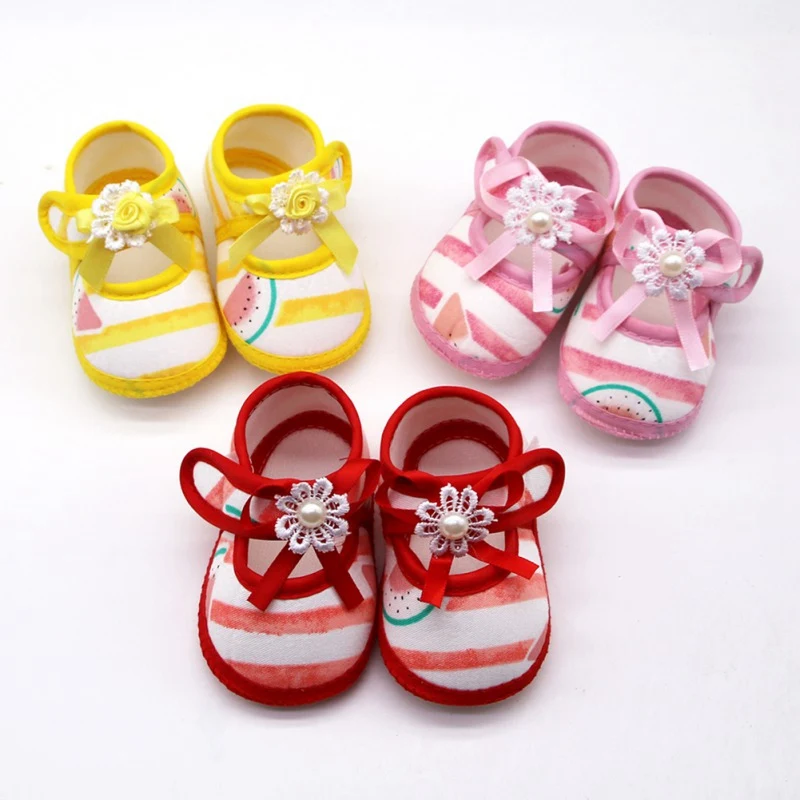 

2019 Baby Breathable Cartoon Watermelon Pattern Anti-Slip Casual Sneakers Toddler Soft Soled First Walkers Baby Girl Sandals