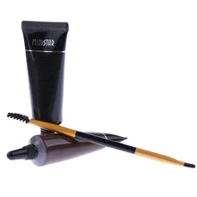 1 компл. модные Макияж инструмент 1 шт. Тушь для ресниц для бровей Краски Кисточки с 2 шт. коричневый Водонепроницаемый оттенок брови для бровей макияж комплект