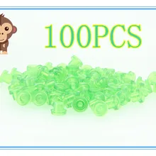 Yilong 100 шт. мягкий зеленый цвет T Тип татуировки наконечник для иглы машины питания 2100408-4