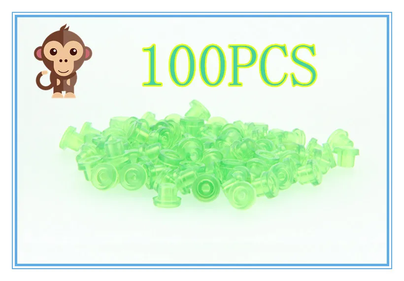

YILONG 100PCS Soft green color T Type Tattoo Grommet For Needle Machine Supply 2100408-4